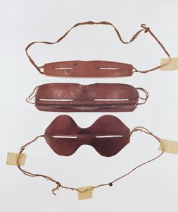 Inuit solsnö "glasögon" (läder)